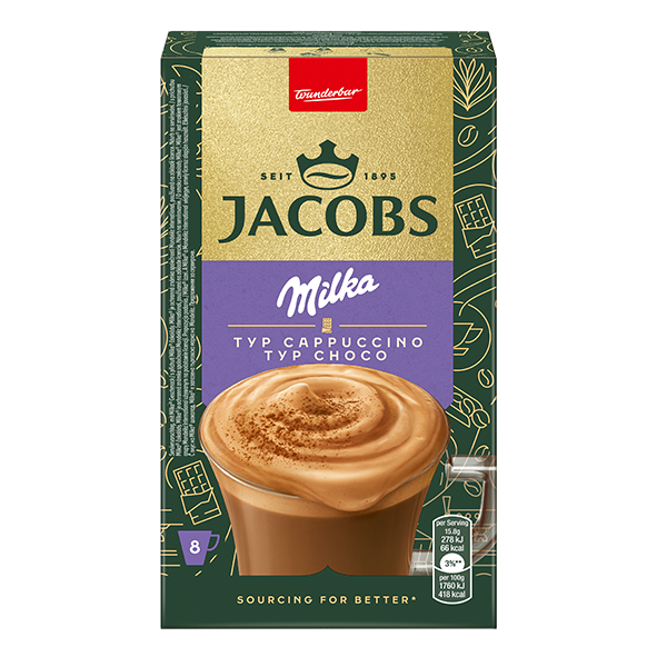 Jacobs Typ Cappuccino Choco Milka Sticks 8 Portionen 1035796120