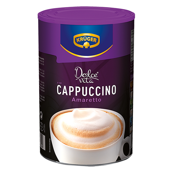 Krueger_Dolce_Vita_Cappuccino_Amaretto_200g_Dose_1036920201 Krueger Dolce Vita Cappuccino Amaretto 200g Dose 1036920201