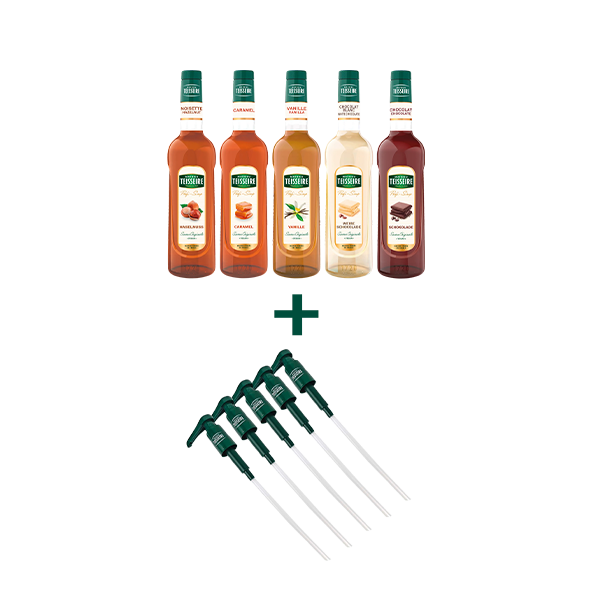 Mathieu Teisseire 5 Set Cafe Kaffeesirup Mit Dosierpumpen 1046556475