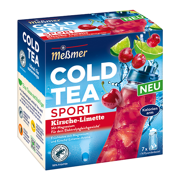 Messmer Cold Tea Sport Kirsche Limette Mit Magnesium 14 Pyramidenbeutel 1049448605