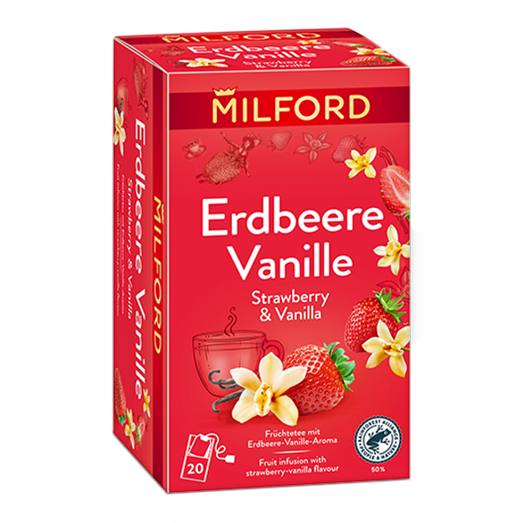Milford Erdbeere Vanille 20 Teebeutel 1048195005