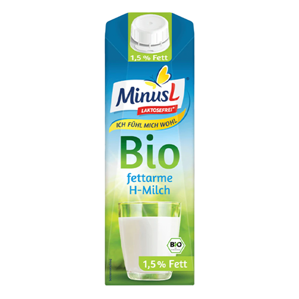 MinusL Laktosefreie Bio Fettarme H Milch 1 5 Fett 1037560047