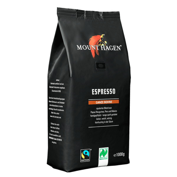Mount Hagen Bio Espresso 1000g Ganze Bohne 1034345562
