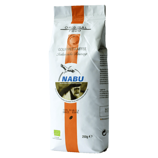Original Food Bio NABU Gourmet Kaffee Italienische Roestung 250g Ganze Bohne 1035033405