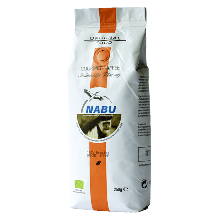 Original Food Bio NABU Gourmet Kaffee Italienische Roestung 250g Ganze Bohne 1035033405