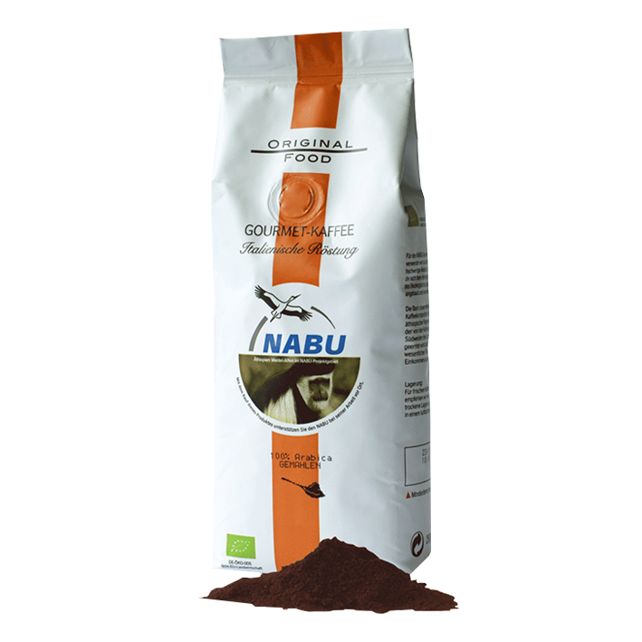 Original Food NABU Bio Gourmet Kaffee Italienische Roestung 250g Gemahlen 1035030330