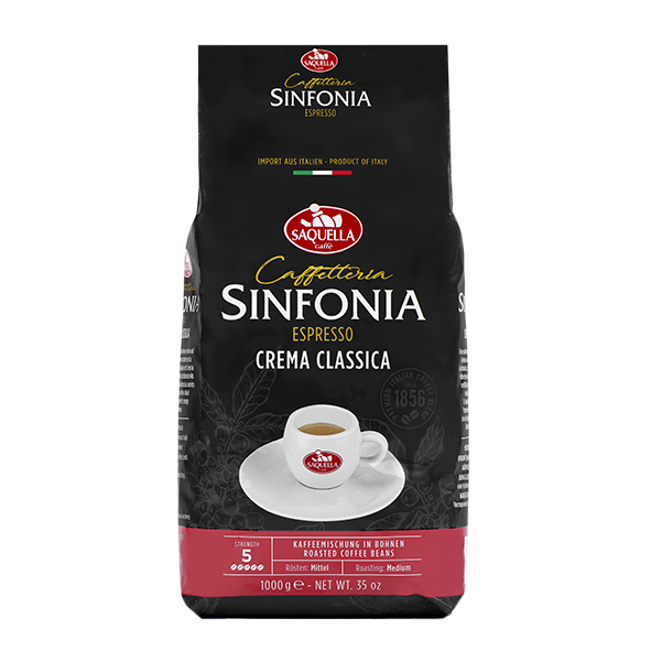 SAQUELLA Caffetteria Sinfonia Espresso Crema Classica 1000g Ganze Bohne 1036396392