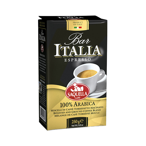 SAQUELLA Espresso Bar Italia 100 Arabica 250g Gemahlen 1031557355