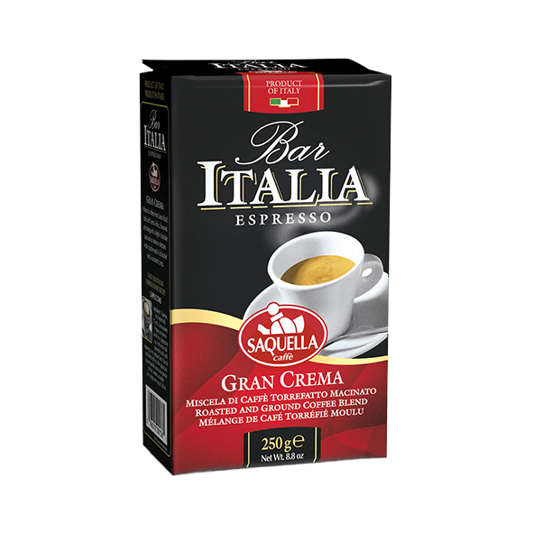 SAQUELLA Espresso Bar Italia Gran Crema 250g Gemahlen 1031556837