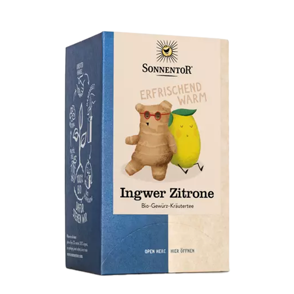 Sonnentor Ingwer Zitrone Bio Gewuerz Kraeutertee 18 Teebeutel 1037637985
