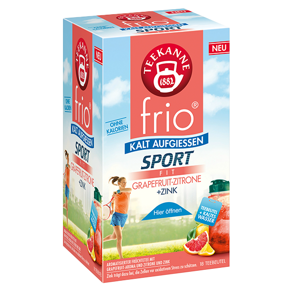 Teekanne Frio Sport Fit Grapefruit Zitrone Zink 18 Teebeutel 1049498476