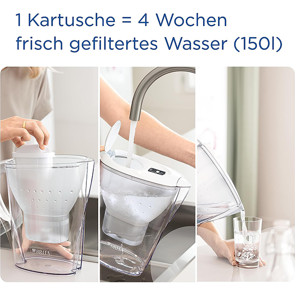 Brita Wasserfilter Kanne Marella XL Weiss Inkl Maxtra Pro Filterkartusche 1045673595 2