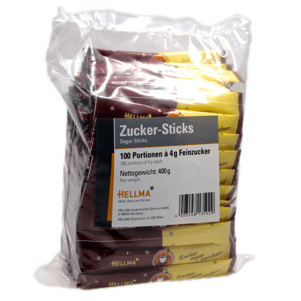 Hellma Zucker Sticks 100 Portionen Je 4g Feinzucker 1025234682