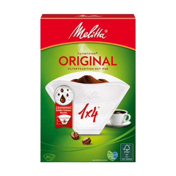 Melitta R Filtertueten Original 1x4 Weiss 80 1034744698