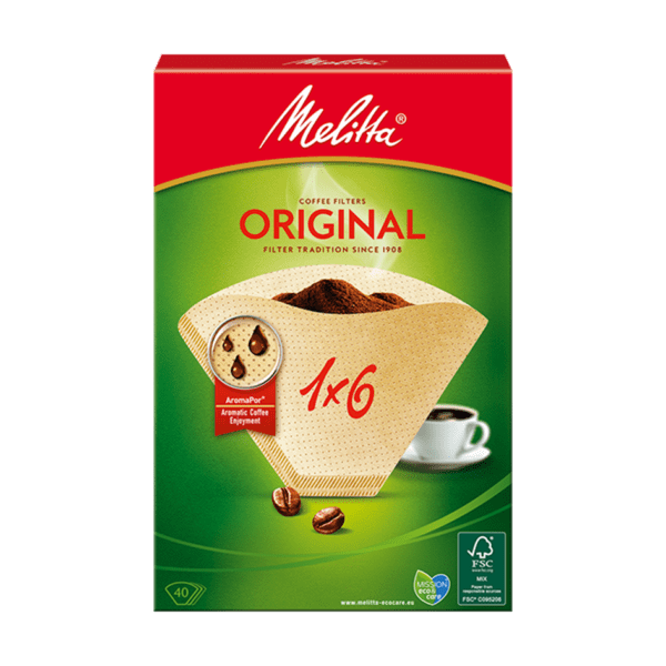 Melitta R Filtertueten Original 1x6 Naturbraun 40 1031627060