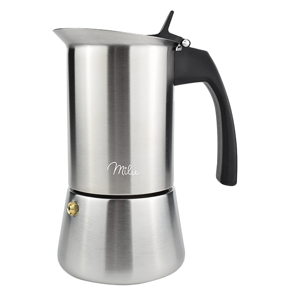 Milu Induktion Espressokocher Set Edelstahl 200ml 4 Tassen 1045052851