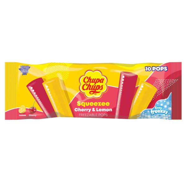 Chupa Chups Squeezee Cherry Amp Lemon Freeze Pops 10x60ml No1 3212