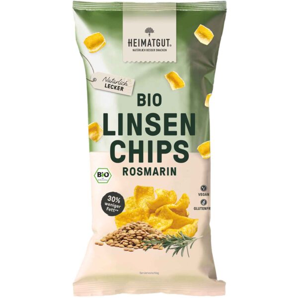Heimatgut Bio Linsen Chips Rosmarin 75g No1 5414