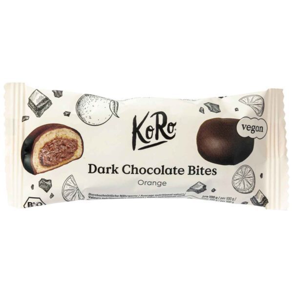 Koro Bio Dark Chocolate Bites Orange Vegan 2x20g No1 2201
