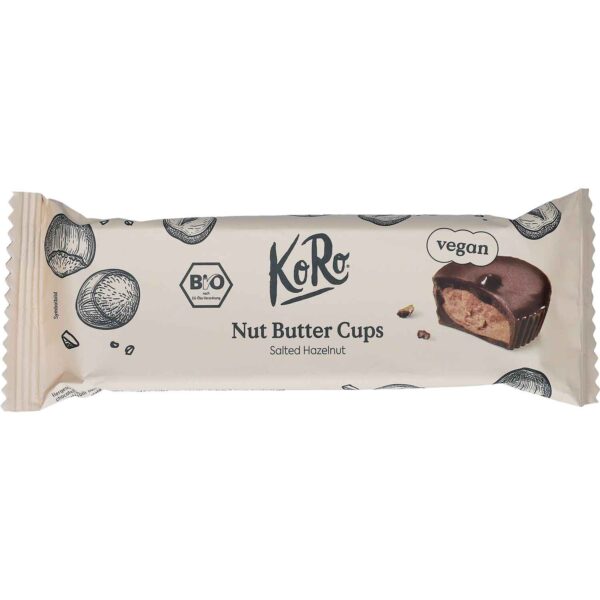 Koro Bio Nut Butter Cups Salted Hazelnut Vegan 3x13g No1 5255