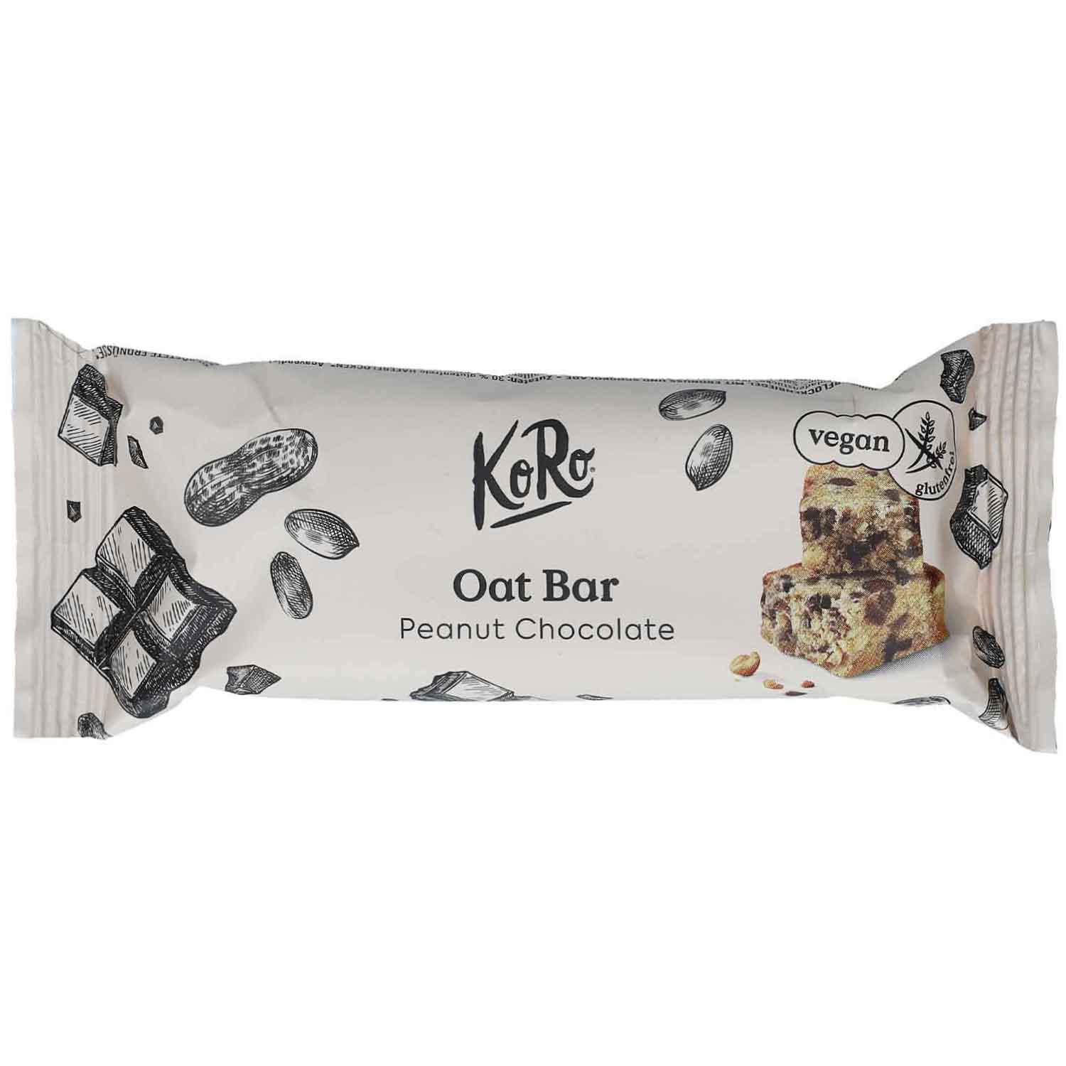 koro-bio-oat-bar-peanut-chocolate-60g-no1-0621 Koro Bio Oat Bar Peanut Chocolate 60g No1 0621