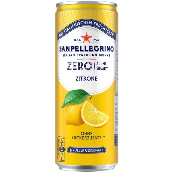 Sanpellegrino Zero Added Sugar Zitrone 330ml No1 1549