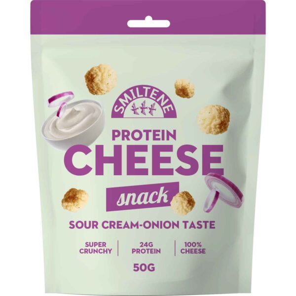 Smiltene Protein Cheese Snack Sour Cream Onion Taste 50g No1 4743