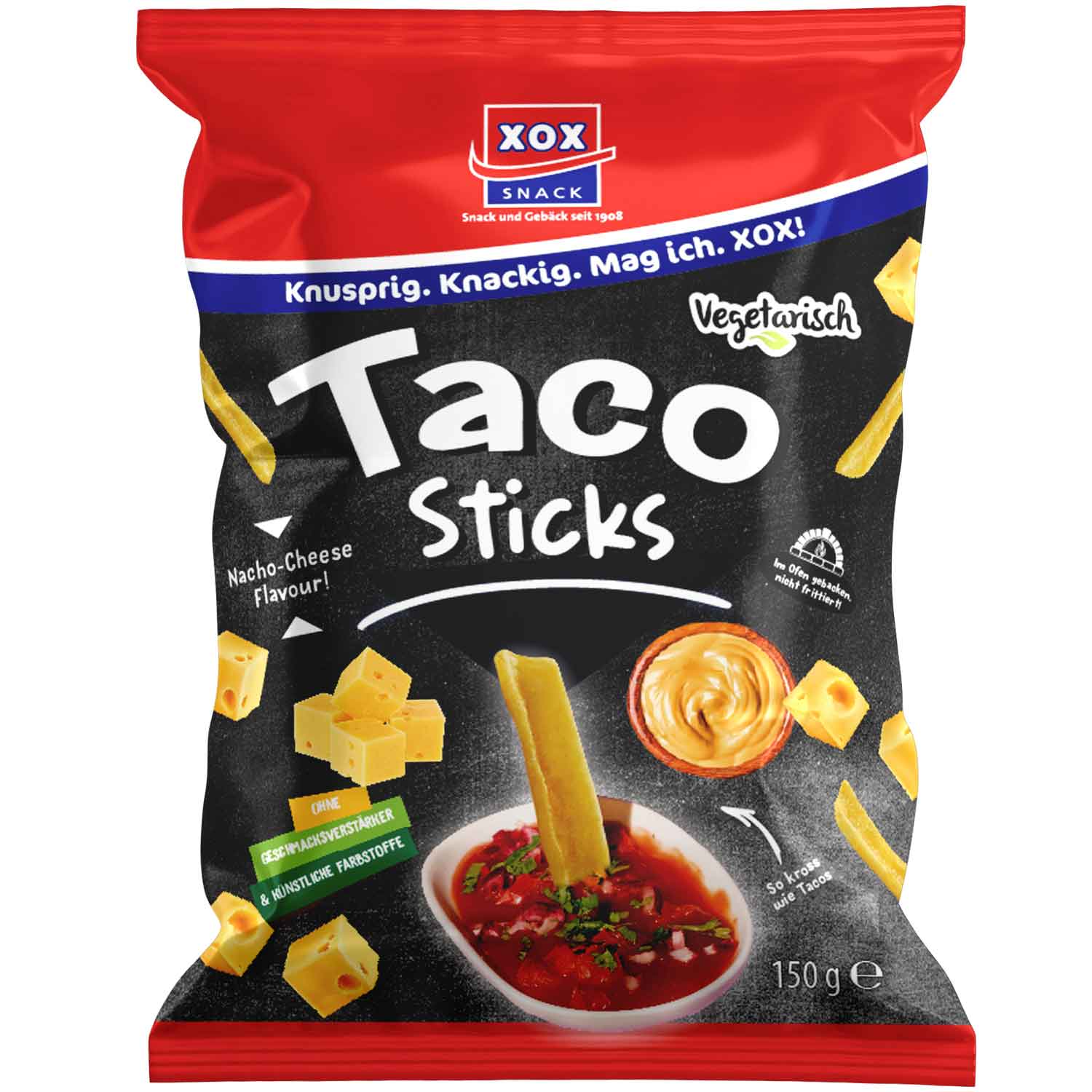 xox-taco-sticks-nacho-cheese-150g-no1-1620 Xox Taco Sticks Nacho Cheese 150g No1 1620